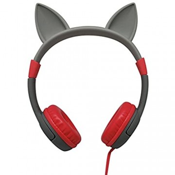 Teknofun 811345 Kopfhörer Stereo-Katze für Kinder bei 85db begrenzt grau