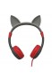 Teknofun 811345 Kopfhörer Stereo-Katze für Kinder bei 85db begrenzt grau