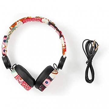 TronicXL Design Kopfhörer Kabelgebunden Kabelkopfhörer 3 5mm Klinke Wired HiFi Musik On-Ear Headphones bunt Stereo Kopfbügel Klinkenstecker vergoldet HQ HD Sound Modern Retro