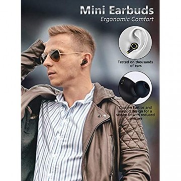 Bluetooth Kopfhörer Bluedio P (Particle) Kabelloser Kopfhörer in Ear TWS Wireless Earbuds mit Tragbarem Ladekoffer Schweißfest Bluetooth 5.0 Ohrhörer Mini Headsets für Sport/Laufen/Android/IOS