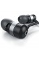 CSL - In Ear Kopfhörer Curved Design Premium Alu Earphone - widerstandsfähiges Aramid-Kabel optimierte Soundtreiber Knickschutz - 10mm Schallwandler - schwarz Silber