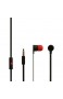 HTC Original Headset in Schwarz Rot für One E8 InEar In-Ear Kopfhörer Ohrhörer Ohrstöpsel 3 5mm Stecker Stereo Sound HTCHB3