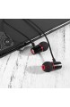 In Ear Kopfhörer Ear Ohrhörer Kopfhörer in Ears Metallisches Stereo Headset Fusion Audio Kopfhörer Earphones mit Ohrstöpseln und Mikrofon für iPhone Android Smartphones MP3 Players