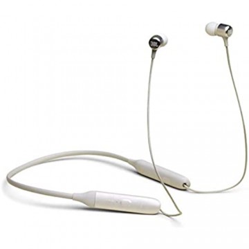 JBL LIVE 220BT kabellose In-Ear Kopfhörer in Weiß – Bluetooth Ohrhörer mit 4-Tasten-Fernbedienung Nackenbügel Mikrofon und Alexa-Integration – Unterwegs telefonieren und Musik hören