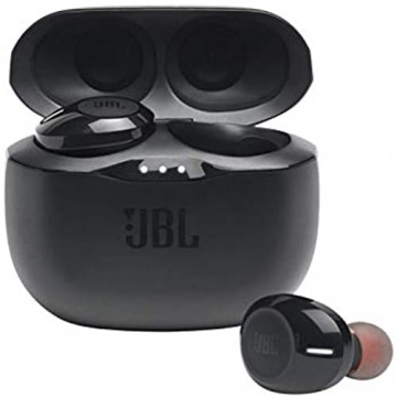 JBL Tune 125 TWS In-Ear Bluetooth-Kopfhörer in Schwarz – Kabellose Ohrhörer mit integriertem Mikrofon – Musik Streaming bis zu 8 Stunden mit nur einer Akku-Ladung – Inkl. Ladecase