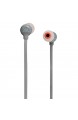 JBL Tune110BT In-Ear Bluetooth-Kopfhörer in Grau – Kabellose Ohrhörer mit integriertem Mikrofon – Musik Streaming bis zu 6 Stunden mit nur einer Akku-Ladung
