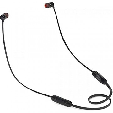 JBL Tune110BT In-Ear Bluetooth-Kopfhörer - Kabellose Ohrhörer mit integriertem Mikrofon - Musik Streaming bis zu 6 Stunden mit nur Einer Akku-Ladung Schwarz & Hama Kopfhörer Tasche für In Ear Headset