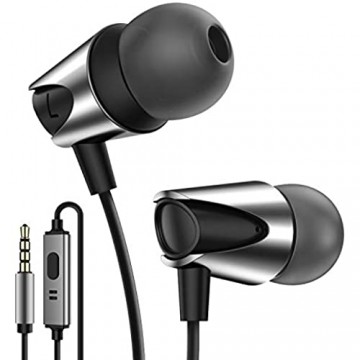Kuulaa In-Ear-Kopfhörer hochauflösende geräuschisolierende Ohrhörer Kabelgebundene Ohrhörer mit tiefem Bass und hochempfindlichem Mikrofon für iPhone Android-Smartphones MP3 mit 3 5-mm-Audiobuchse