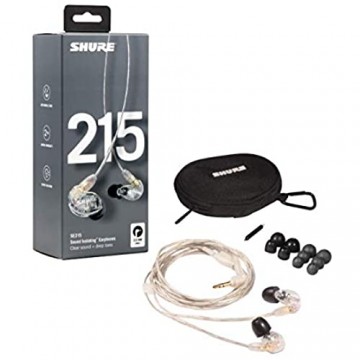 Shure SE215 Sound Isolation In-Ear-Ohrhörer Clear