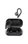 SinFoxeon Bluetooth Kopfhörer IPX7 Wasserdicht Sport Kabellose Kopfhörer In-Ear-Ohrhörer mit Ladebox und Mikrofon Wireless Kopfhörer mit Premium Klangprofil für Laufen/Joggen (Schwarz)