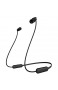 Sony WI-C200B kabelloser Bluetooth In-Ohr Kopfhörer (15 Stunden Akkulaufzeit Voice Assistent magnetische Ohrstöpsel integrierte Headset-Funktion Headset mit Mikrofon) Schwarz