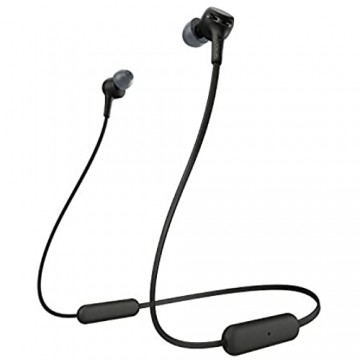 Sony WI-XB400B kabellose In-Ohr Kopfhörer (eingebauter Sprachassistent Neckband Design Bluetooth 5.0 NFC Headset mit Mikrofon für Telefon & PC/Laptop) schwarz