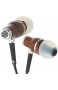 Symphonized NRG 3.0 Premium IN Ear KOPFHÖRER Ohrhörer aus edlem Holz Mikrofon und Lautstärkeregler - Geräuschisolierende Ohrstöpsel für Zuhause und Unterwegs (Schwarz & Grau)