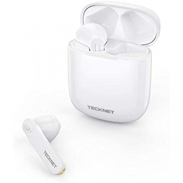 TECKNET TWS Kopfhörer Bluetooth 5 0 Bluetooth Kabellos Earbuds In Ear Ohrhörer Noise Cancelling True Wireless Headset mit Portable Ladecase 40H Spielzeit Hi-Fi Stereo Sound und Mikrofon