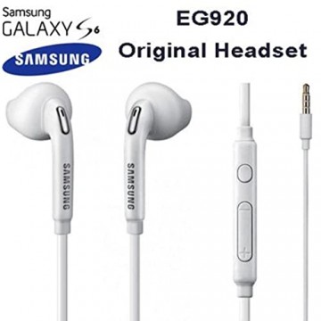 TPC© Kopfhörer Freisprecheinrichtung Original Samsung EO-EG920LW für Galaxy S6 S7 Edge Plus Note 4 5 Headset mit Ohrstöpsel Weiß