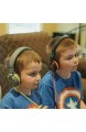 AILIHEN Kinder Kopfhörer mit Kabel Mikrofon 85dB Lautstärkeregler Faltbarer Leicht Kinderkopfhörer 3.5mm Jungen Mädchen On-Ear Headsets für Schul Chromebook Handys Tablets (schwarz orange)