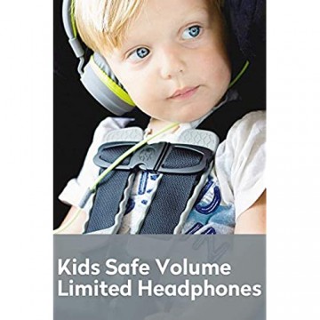 AILIHEN Kinder Kopfhörer mit Kabel Mikrofon 85dB Lautstärkeregler Faltbarer Leicht Kinderkopfhörer 3.5mm Jungen Mädchen On-Ear Headsets für Schul Chromebook Handys Tablets (Grau Grün)