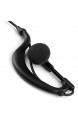 Ba30DEllylelly 3 5 mm gebogener Mono-Kopfhörer Hören Sie nur Hörer für Lautsprecher Mikrofon für 2-Wege-Radio Langlebiger gebogener Mono-Kopfhörer