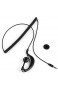 Ba30DEllylelly 3 5 mm gebogener Mono-Kopfhörer Hören Sie nur Hörer für Lautsprecher Mikrofon für 2-Wege-Radio Langlebiger gebogener Mono-Kopfhörer