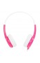 BuddyPhones Connect - Baby kabelgebundene Kopfhörer mit rosa Mikrofon