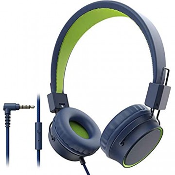 CCHKFEI Kinder Kopfhörer kabelgebunden Verstellbarer Kopfbügel Stereo-Sound faltbar 85dB sichere Lautstärke begrenzte Kinder Kopfhörer für Kinder/Teenager/Jungen/Mädchen