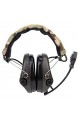 DAUERHAFT Mikrofon-Headset Leichtes Headset-Mikrofon für den Außenbereich für ZTACTICAL PTT(ArmyGreen)