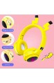 Drahtlose Bluetooth Kopfhörer für Kinder Pikachu Over-Ear Kabellose Kinderkopfhörer mit Mikrofon Faltbare Kopfband Headset für Handy Tablets PC Laptop Lernen für Jungen Mädchen Gelb