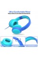gorsun Kinderkopfhörer mit Kabel Faltbare Kopfhörer für Kinder mit Dekorationsohren verstellbare Leicht-Kopfhörer für Jungen und Mädchen-Blau