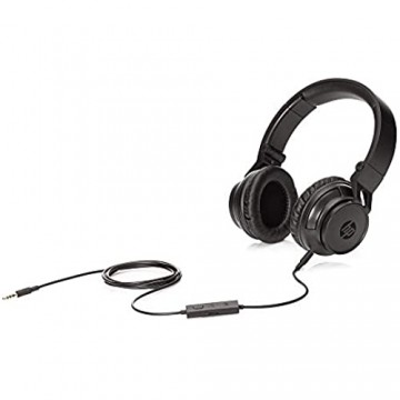 HP H3100 (T3U77AA) Over-the-Ear Kopfhörer (Rauschunterdrückung Mikrofon 3 5 mm Audiokabel) für Computer Tablets Smartphones MP3-Player Notebooks in schwarz