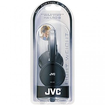 JVC HA L 50 B extraleichter Kopfhörer - faltbares Design schwarz