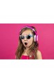 Kinderkopfhörer Faltbare langlebige Kopfhörer für Kinder mit Lautstärkebegrenzung mit Mikrofon für Reise für Schule für Jungen und Mädchen mit Sticker Kollektion - ELARI FixiTone (Rosa)