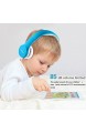 kinderkopfhörer Hisonic kopfhörer für kinder Leicht kopfhörer mit Laustärkebegrenzung Musik-Sharing-Funktion Mikrofon Verstellbare Kinder Headset für Jungen und mädchen ab 3 jahre (Blau)