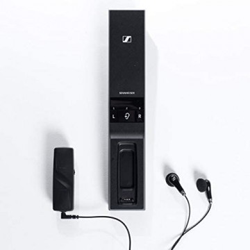 Sennheiser Flex 5000 TV Hörverstärker - auch für die eigenen Kopfhörer & Panasonic RP-HT010E-A Bügelkopfhörer (1 2m Kabellänge; Kopfhörer Klinkenstecker; geringes Gewicht) blau