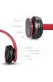ZAPIG Premium Kinderkopfhörer Bluetooth Kopfhörer für Kinder mit Gehörschutz Leichte Kinder Kopfhörer mit Faltbare Kopfband Rot