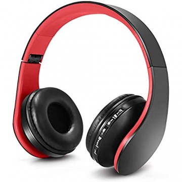 ZAPIG Premium Kinderkopfhörer Bluetooth Kopfhörer für Kinder mit Gehörschutz Leichte Kinder Kopfhörer mit Faltbare Kopfband Rot