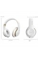 Active Noise Cancelling-Kopfhörer Bluetooth Kopfhörer über Ohr mit Mic und Memcory Card for Reisen Arbeit Tv Pc Handys (Color : Blue)