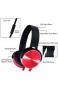 Active Noise Cancelling-Kopfhörer Bluetooth Kopfhörer über Ohr mit Mikrofon Wireless Headset mit 10h Spielzeit for Reisen Arbeit TV PC Handys (Color : Red)