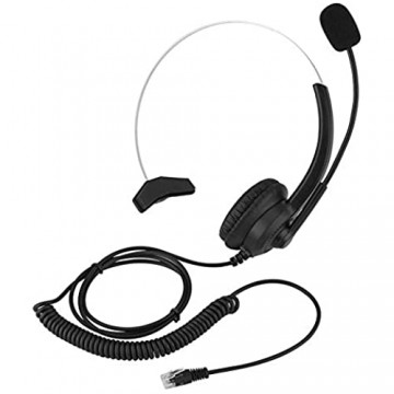 Asudaro Telefon Headset H300 Schnurlos Telefon-Headset Call Center Headset mit Noise Cancelling Mikrofon PC Kopfhörer Festnetztelefone Kopfhörer für Festnetz-Handys PC-Spiele