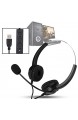 DHTOMC Call-Center-Headset USB-Stecker-Noise Cancelling Kundenservice Kopfhörer Handfree kopfgetragenes Ea for professionelle Call Box Net Call Xping