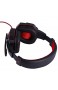 DHTOMC Gaming Headset 3.5mm Port USB verdrahtete Spiel-Kopfhörer mit Noise-Cancelling Mikrofon LED-Leuchten Stereo Bass Stirnband-Kopfhörer for PS4 / PC/Laptop/Handy (blau) Xping (Color : Red)