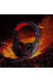 DHTOMC Gaming Headset 3.5mm Port USB verdrahtete Spiel-Kopfhörer mit Noise-Cancelling Mikrofon LED-Leuchten Stereo Bass Stirnband-Kopfhörer for PS4 / PC/Laptop/Handy (blau) Xping (Color : Red)