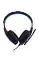 DHTOMC Gaming Headset 3.5mm Port USB verdrahtete Spiel-Kopfhörer mit Noise-Cancelling Mikrofon LED-Leuchten Stereo Bass Stirnband-Kopfhörer for PS4 / PC/Laptop/Handy (blau) Xping (Color : Blue)