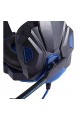 DHTOMC Gaming Headset 3.5mm Port USB verdrahtete Spiel-Kopfhörer mit Noise-Cancelling Mikrofon LED-Leuchten Stereo Bass Stirnband-Kopfhörer for PS4 / PC/Laptop/Handy (blau) Xping (Color : Blue)