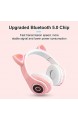 DRALO Bluetooth 5.0 Kopfhörer Over Ear - Kabellose Noise Cancelling Kopfhörer mit Mikrofon - Cat Ear Deep Bass Faltbares Headset mit HiFi-Sound und Weiche Ohrpolster