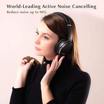 Hybrid Active Noise Cancelling Kopfhörer 40 Plus Std. Spielzeit für iOS Android TV PC (Generalüberholt)