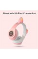 JiaLG 5 Farben Lichter Noise Cancelling-Kopfhörer Bluetooth 5.0 Headset mit Kabel 3 5-mm-Stecker mit Mic (Color : Black)