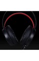 Kopfhörer Noise Cancelling-Stereo-Kabel-Game-Headset mit Mikrofon-Lautstärkeregler Subwoofer Eat Chicken Esports Over-Ear für PC Tablet Laptop Smartphone Video ansehen (Color : Black+red)
