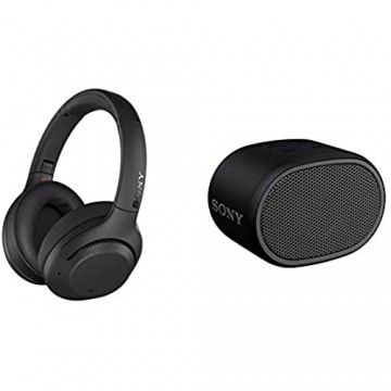 Sony WH-XB900N Bluetooth Noise Cancelling Kopfhörer schwarz + SRS-XB01 tragbarer Bluetooth Lautsprecher (Extra Bass 6h Akku Spritzwassergeschützt) schwarz