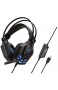 XZYP Gaming Headset USB 7.1 Kopfhörer Mit Noise-Cancelling Mikrofon Lautstärkeregler U LED-Licht Kompatibel Mit PC PS4-Konsole Laptop Schwarz