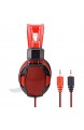 XZYP Super Lightweight-Gaming-Headset Für PC Laptop PS4 Wired Bass Stereo Gaming-Kopfhörer Mit Noise-Cancelling Mikrofon Rot